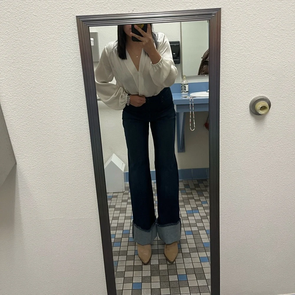 Kimes Ranch Dark Blue Flare Jeans - Picture 6 of 6